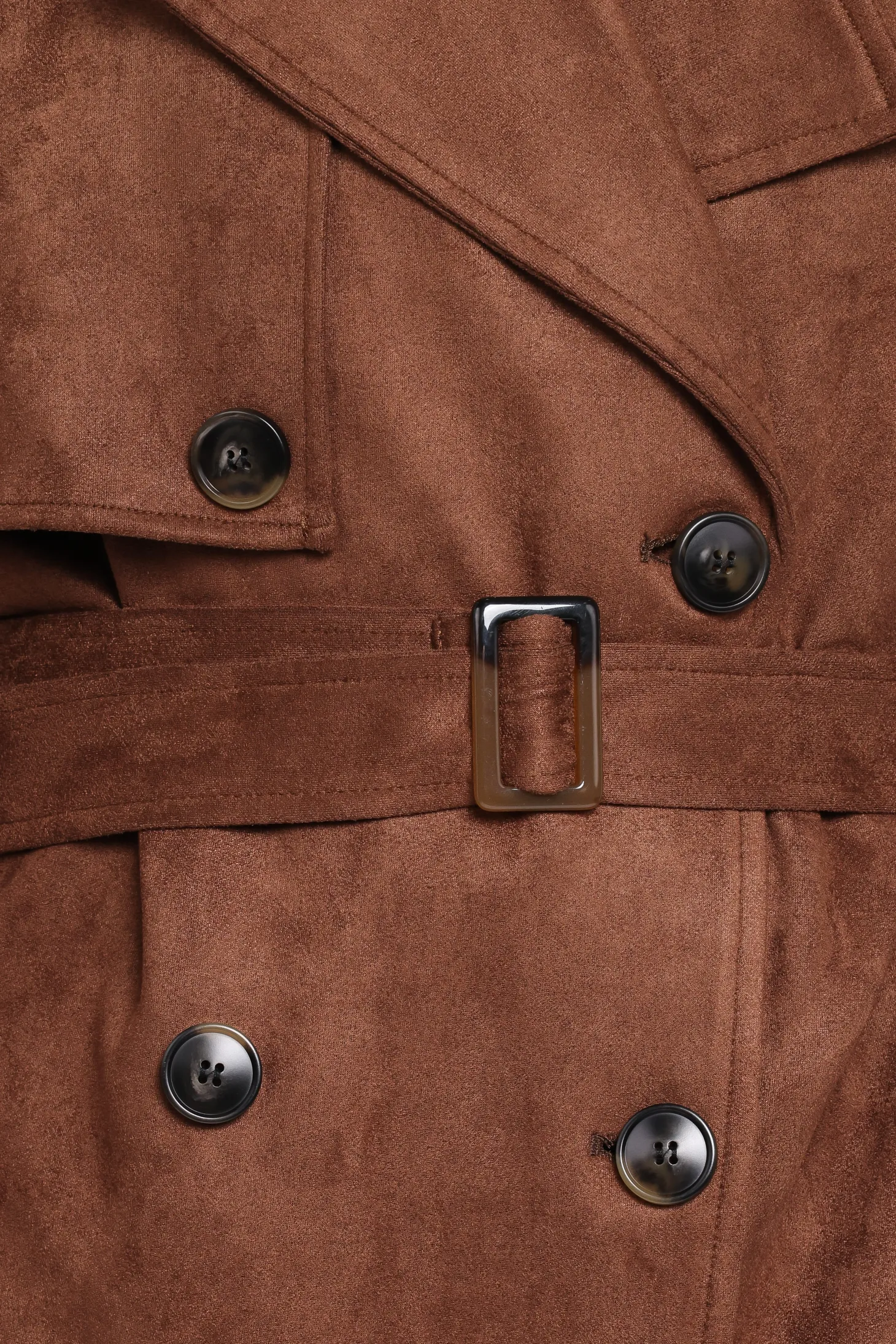 Micha Faux Suede Trench Coat