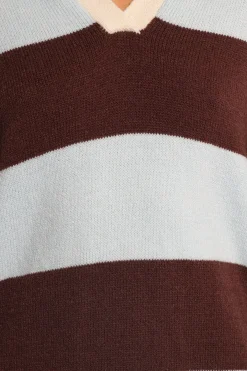 Mikaela Rugby Stripe Knit Sweater