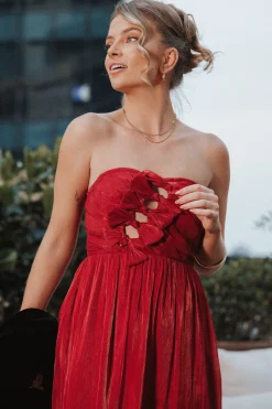 Mila Strapless Midi Dress