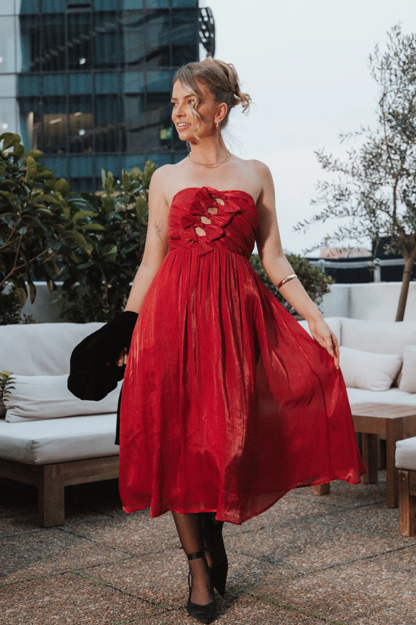 Mila Strapless Midi Dress