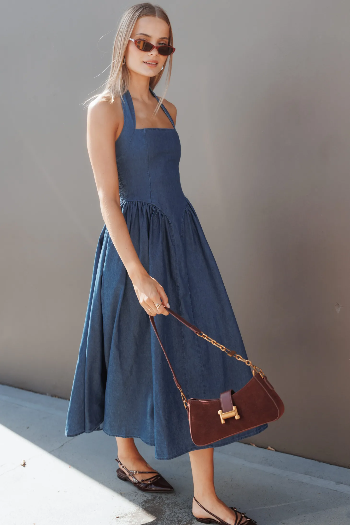 Milford Halterneck Midi Dress