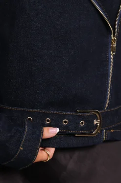 Mira Denim Moto Jacket