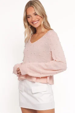 Molly Pearl Peplum Knit Sweater