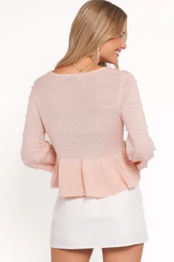 Molly Pearl Peplum Knit Sweater