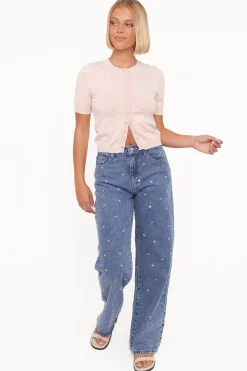 Monae Pointelle Button Up Top