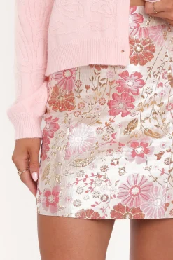 Myah Brocade Mini Skirt