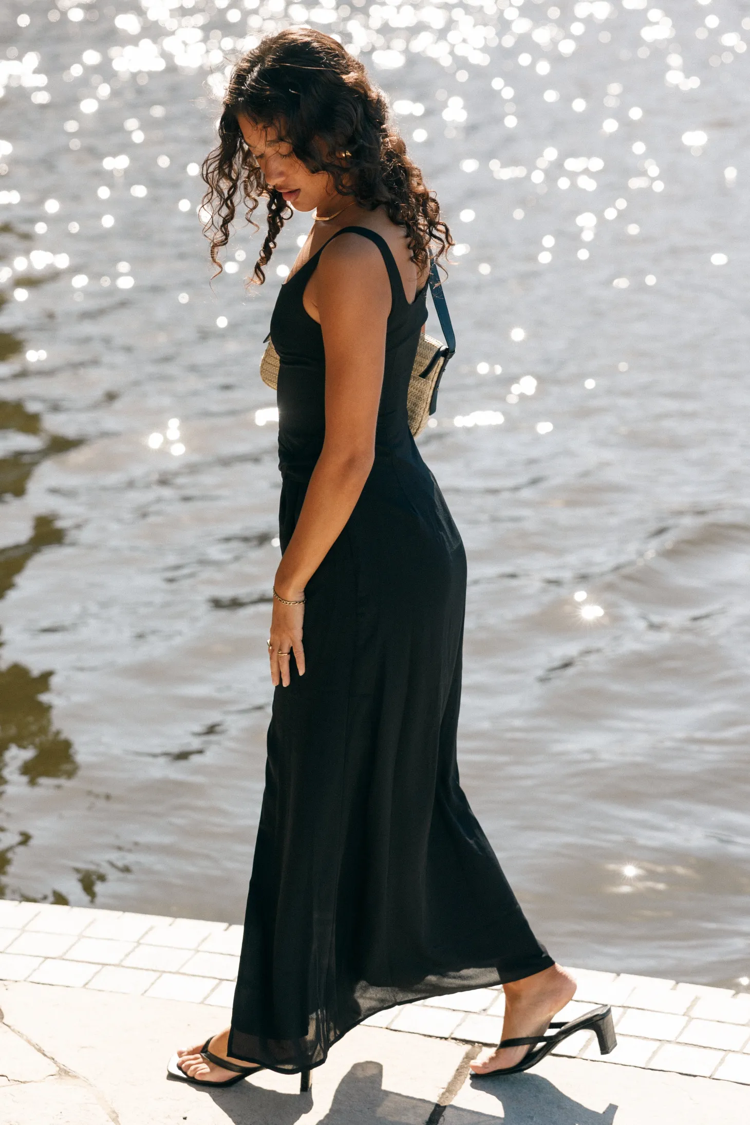 Nadea Faux Wrap Maxi Dress