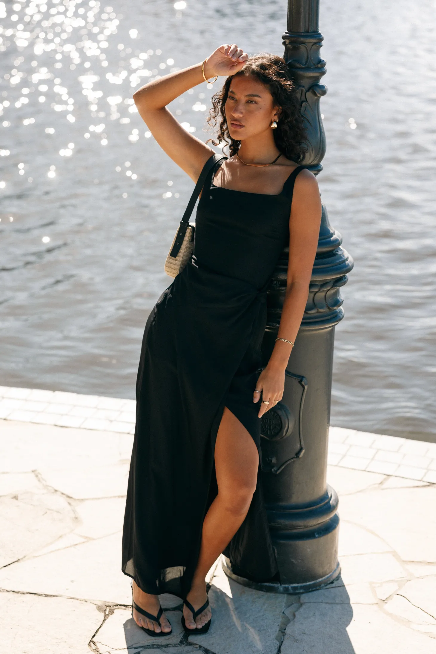 Nadea Faux Wrap Maxi Dress