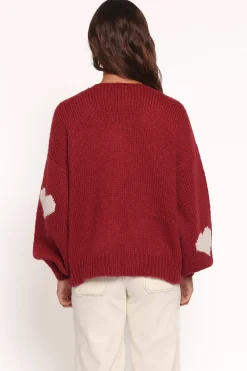 Nadine All Over Heart Tie Front Cardigan