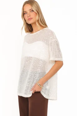 Nadine Sheer Tee Top