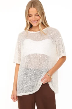 Nadine Sheer Tee Top