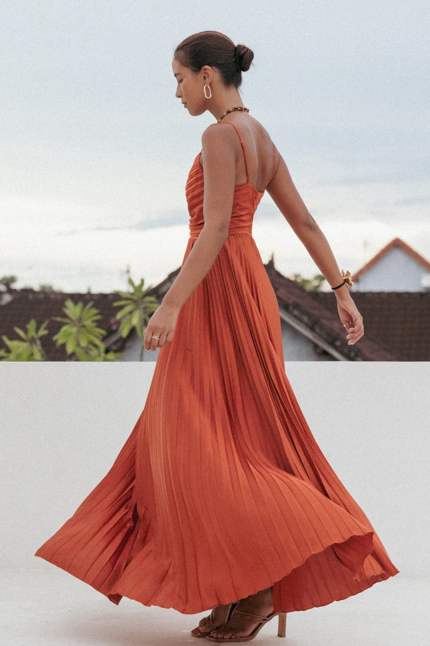 Naira Pleated Maxi Dress