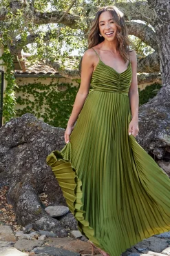Naira Pleated Maxi Dress
