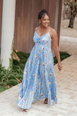 Naira Pleated Maxi Dress
