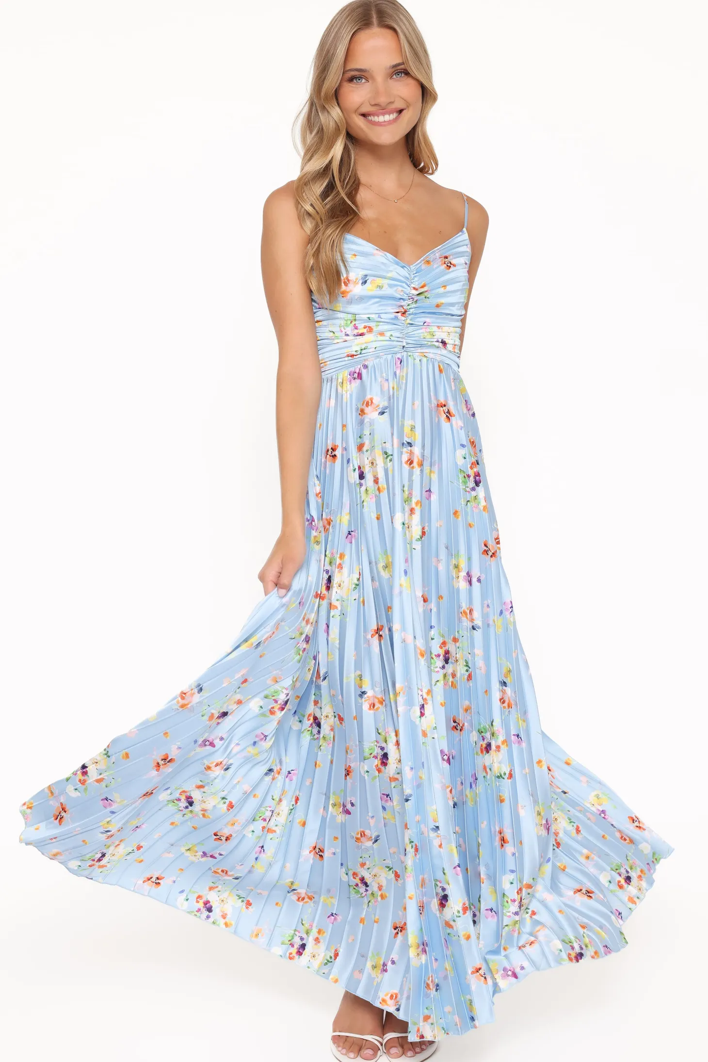 Naira Pleated Maxi Dress