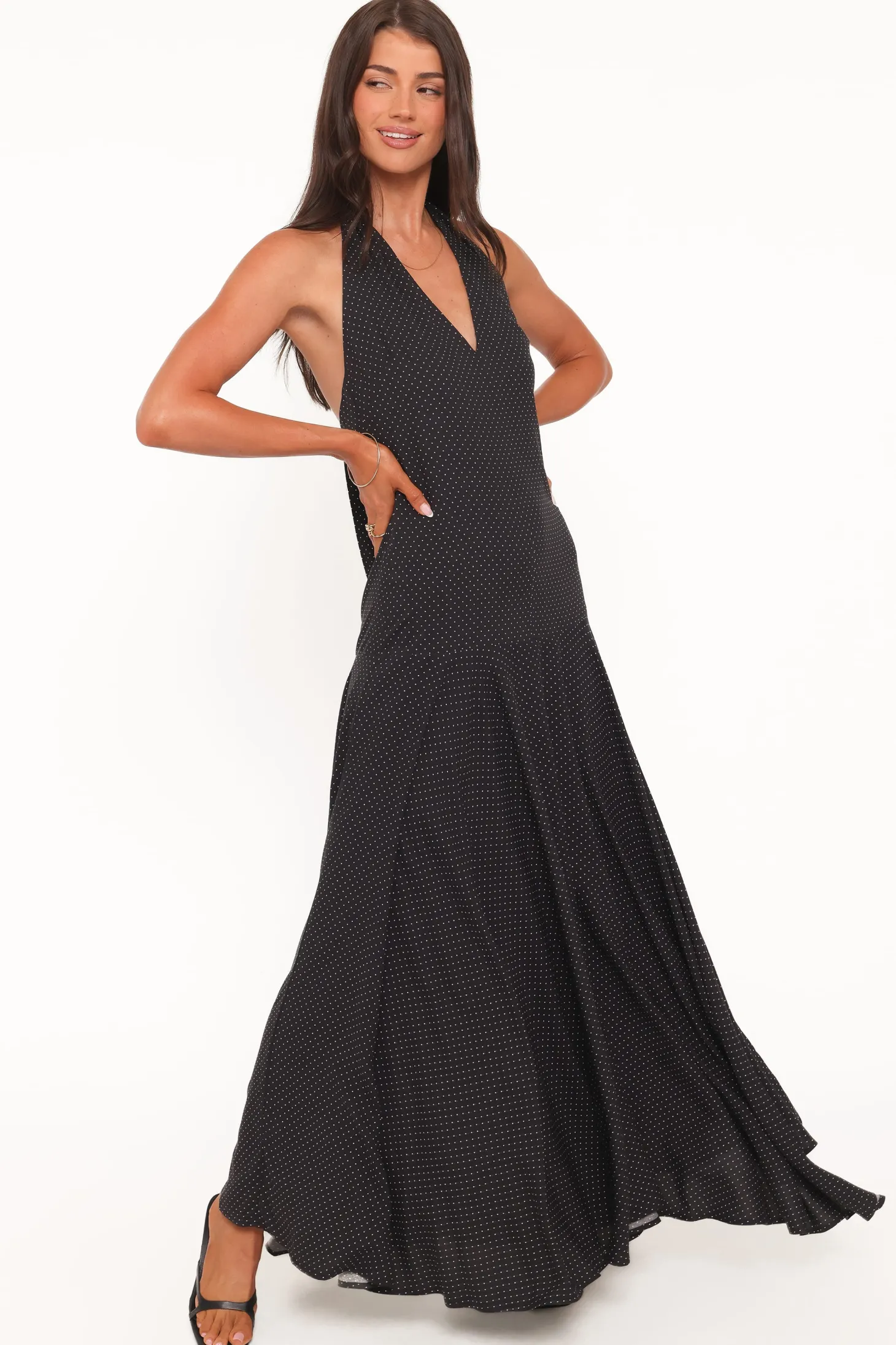Natalie Halterneck Maxi Dress