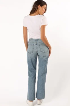 Nathan High Rise Relaxed Straight Jean