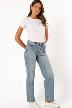 Nathan High Rise Relaxed Straight Jean