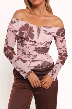 Navida Off Shoulder Mesh Top