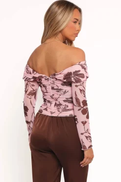 Navida Off Shoulder Mesh Top