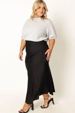 Nellie Satin Midi Skirt