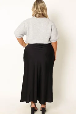 Nellie Satin Midi Skirt