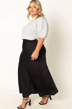Nellie Satin Midi Skirt