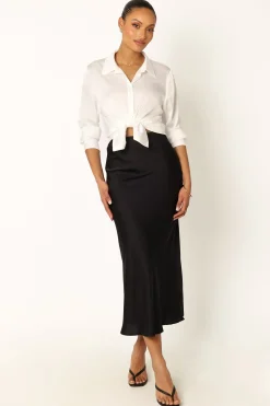 Nellie Satin Midi Skirt