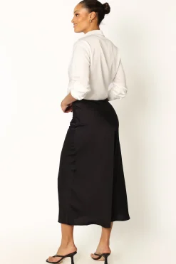 Nellie Satin Midi Skirt