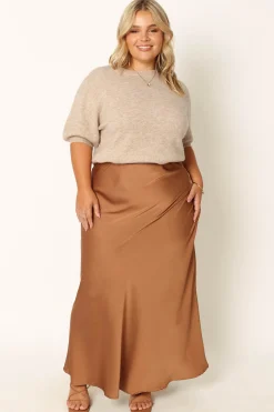 Nellie Satin Midi Skirt