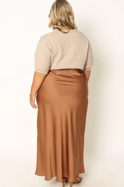 Nellie Satin Midi Skirt