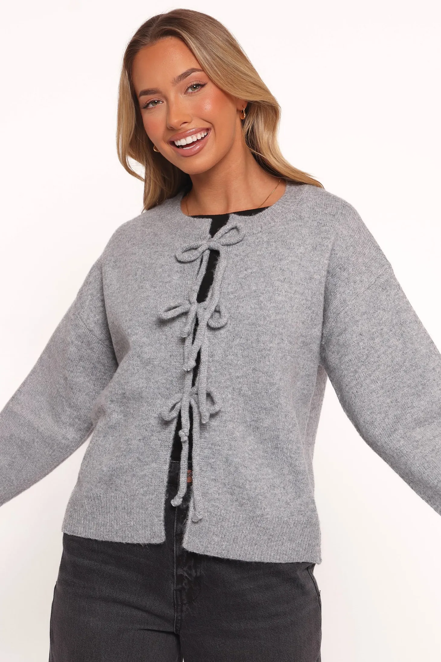 Neri Bow Tie Front Cardigan