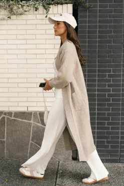 Nicolette Open Front Long Cardigan