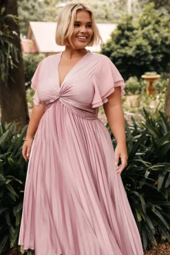 Nova Flutter Sleeve Midi Dress