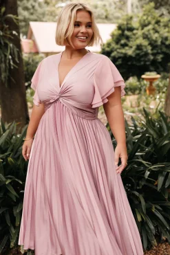 Nova Flutter Sleeve Midi Dress