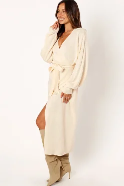 Nova Wrap Knit Midi Dress