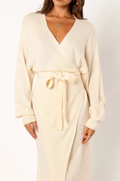 Nova Wrap Knit Midi Dress