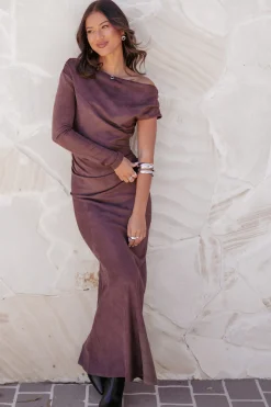 Olympia Off Shoulder Maxi Dress