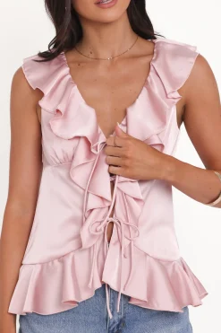 Orelia Ruffle Front Top