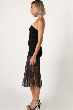 Padam Strapless Midi Dress