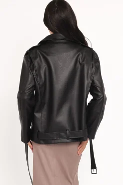Parsons Oversized Faux Leather Moto Jacket