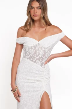 Pascha Off Shoulder Lace Maxi Dress