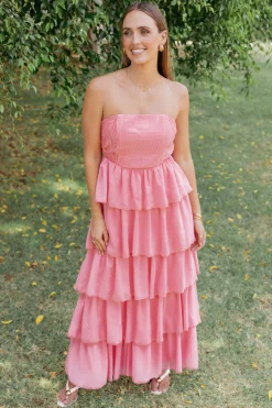 Peachester Strapless Maxi Dress