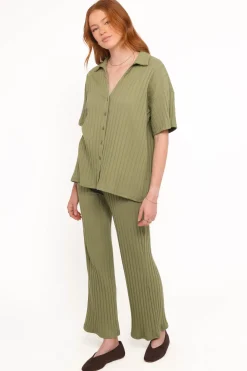 Phillipa Wide Ribbed Shirt Set
