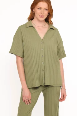 Phillipa Wide Ribbed Shirt Set