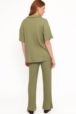 Phillipa Wide Ribbed Shirt Set