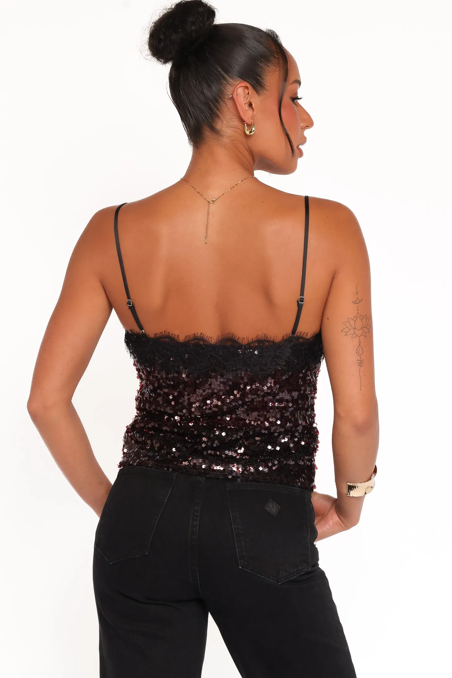 Pixie Lace And Sequins Cami