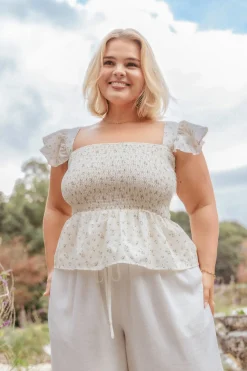 Remira Smocked Ruffle Top