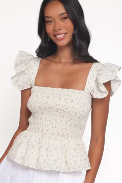 Remira Smocked Ruffle Top