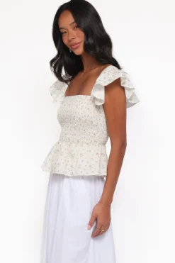 Remira Smocked Ruffle Top